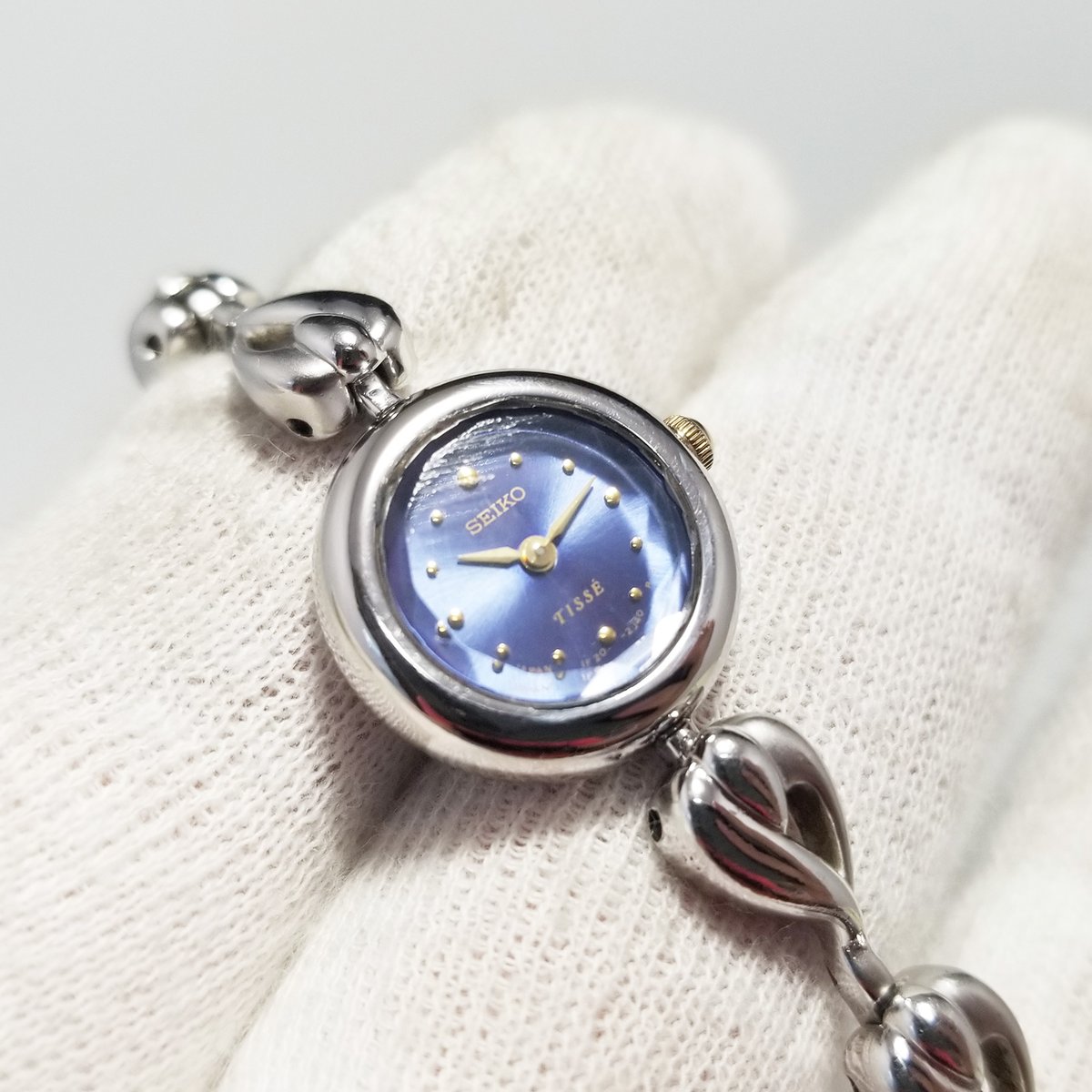 SEIKO】セイコー 腕時計 ティセ 1F20-1C00 クォーツ ブルー文字盤