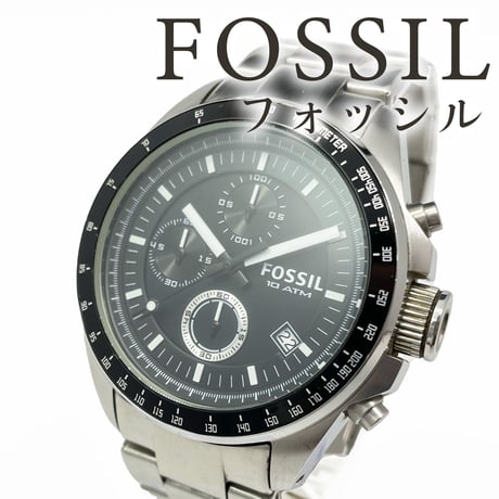 【FOSSIL】フォッシル 腕時計 クォーツ クロノ CH-2600 稼働【電池交換済】