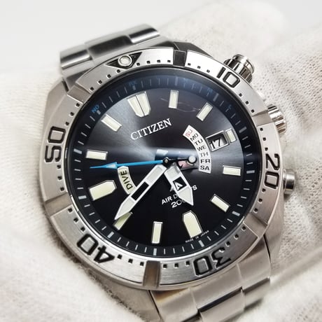 【CITIZEN】シチズン 腕時計 プロマスター エアダイバーズ 電波ソーラー ブラック文字盤 H112-T016651