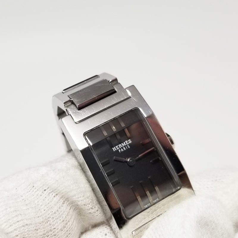 HERMES】エルメス レディース腕時計 タンデム クォーツ TA1.210 黒文字