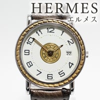 【HERMES】エルメス レディース腕時計 セリエ オーストリッチ クオーツ SE4.220 皮ベルト 稼働