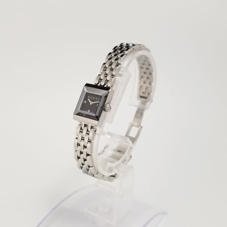 【GUCCI】グッチ 腕時計 Gフレーム クォーツ 128.5 スクエア【電池交換済】