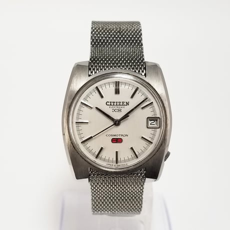 【CITIZEN】CITIZEN シチズン COSMOTRON コスモトロン 4-480112 稼働ジャンク クォーツ【電池交換済】