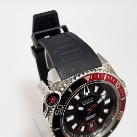 【BULOVA】ブローバ 腕時計 プレシジョニスト クォーツ ブラック文字盤 C860983 稼働【電池交換済】