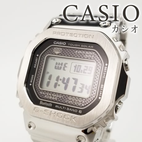 【CASIO】カシオ 腕時計 Gショック G-SHOCK フルメタル ソーラー デジタル GMW-B5000D-1JF Bluetooth 美品