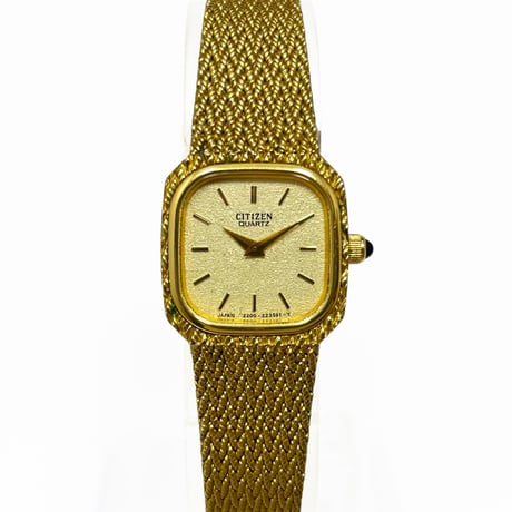 【CITIZEN】シチズン レディース腕時計 ゴールドカラー クォーツ 2200-159250【電池交換済】