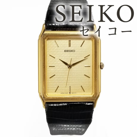SEIKO】セイコー シャリオ クォーツ 5E31-5A10 ゴールドカラー【電池