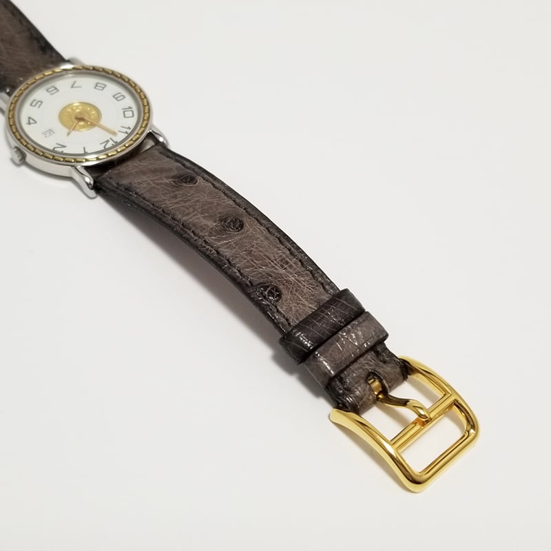HERMES】エルメス レディース腕時計 セリエ オーストリッチ クオーツ  