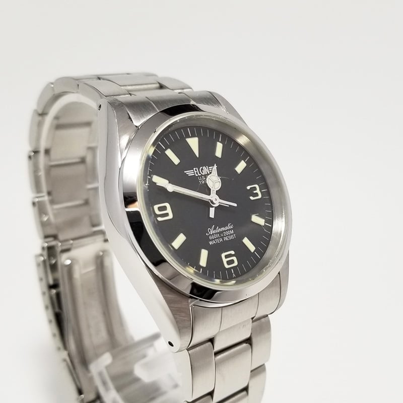 ELGIN】エルジン メンズ腕時計 自動巻 FK-521-A 黒文字盤 | ブランド 