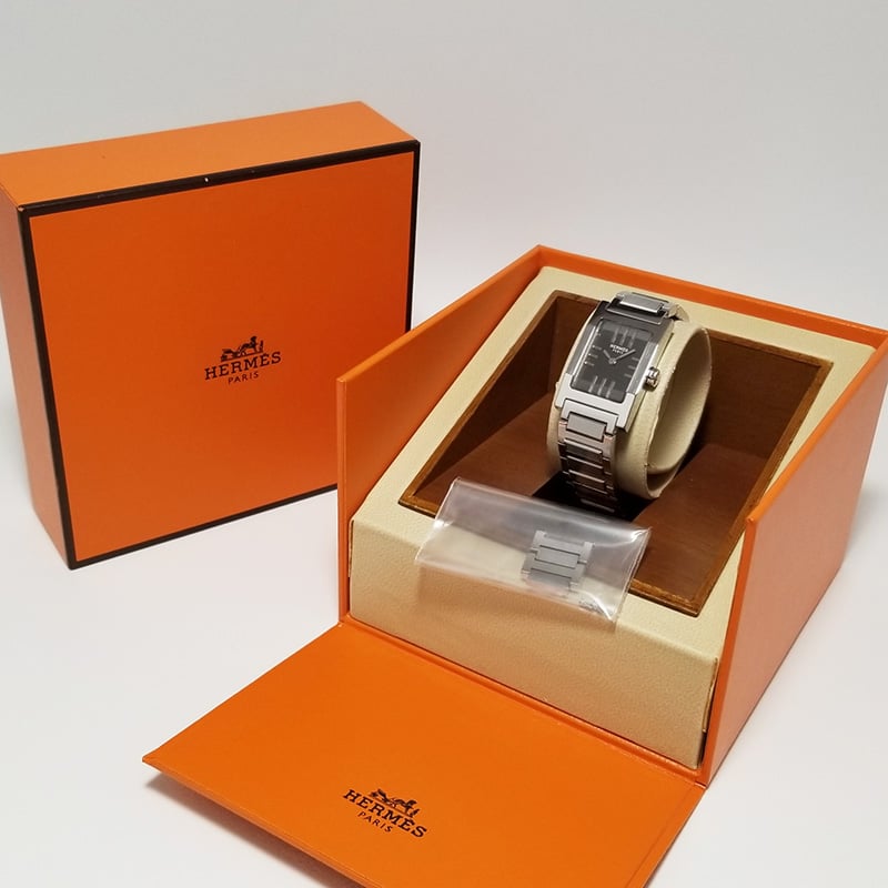 HERMES】エルメス レディース腕時計 タンデム クォーツ TA1.210 黒文字