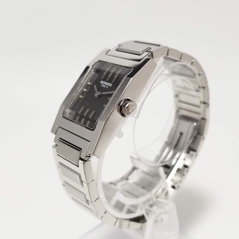 HERMES】エルメス レディース腕時計 タンデム クォーツ TA1.210 黒文字