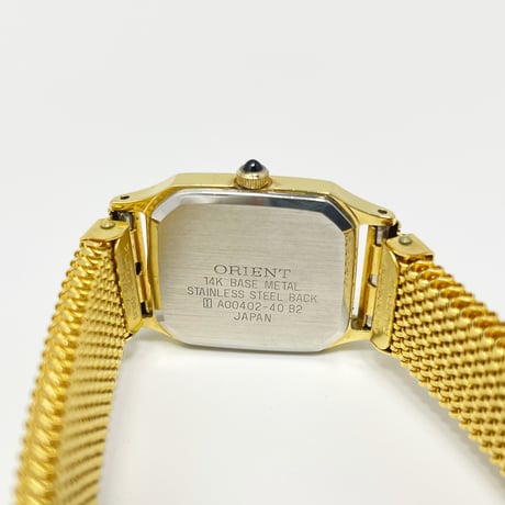 【ORIENT】オリエント レディース腕時計 シャンドール Chandor ゴールドカラー クォーツ A00402-40 稼働 14K BASE METAL【電池交換済】
