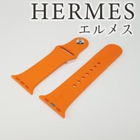 【HERMES】エルメス アップルウォッチ ラバーバンド オレンジ 41MM S/M【新品同様】