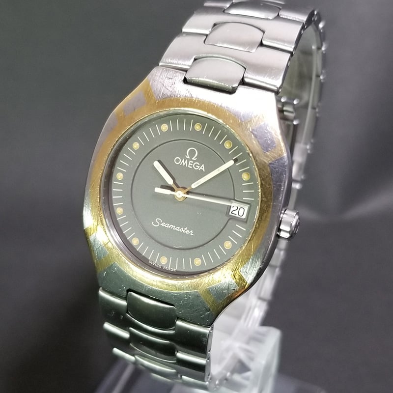 OMEGA】オメガ 腕時計 シーマスター ポラリス 稼動品 黒文字盤