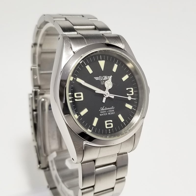ELGIN】エルジン メンズ腕時計 自動巻 FK-521-A 黒文字盤 | ブランド