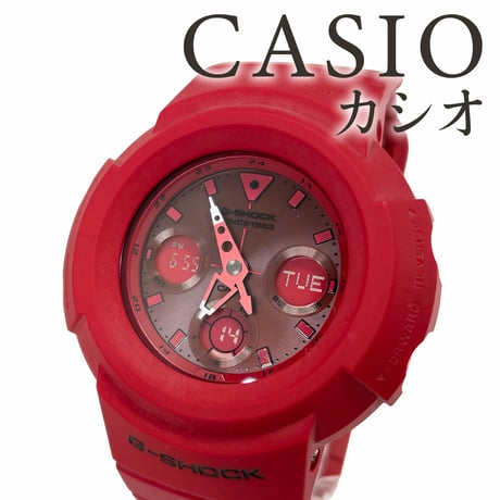 【CASIO】カシオ 腕時計 G-SHOCK Gショック 35th Anniversary AWG-M535C レッド アウト 電波ソーラー