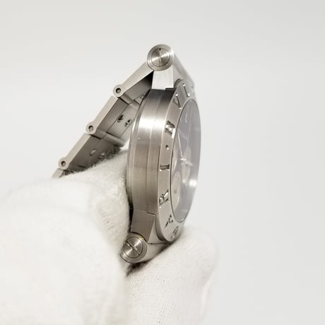 【BVLGARI】ブルガリ 腕時計 ディアゴノ スポーツ クロノグラフ ブラック文字盤 クォーツ CH35S 訳あり品【電池交換済】