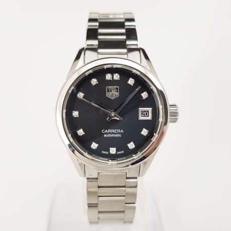 【TAG HEUER】タグホイヤー レディース腕時計 AT カレラ 12Pダイヤ 美品 WAR2413