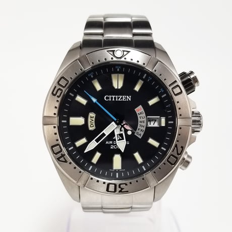 【CITIZEN】シチズン 腕時計 プロマスター エアダイバーズ 電波ソーラー ブラック文字盤 H112-T016651
