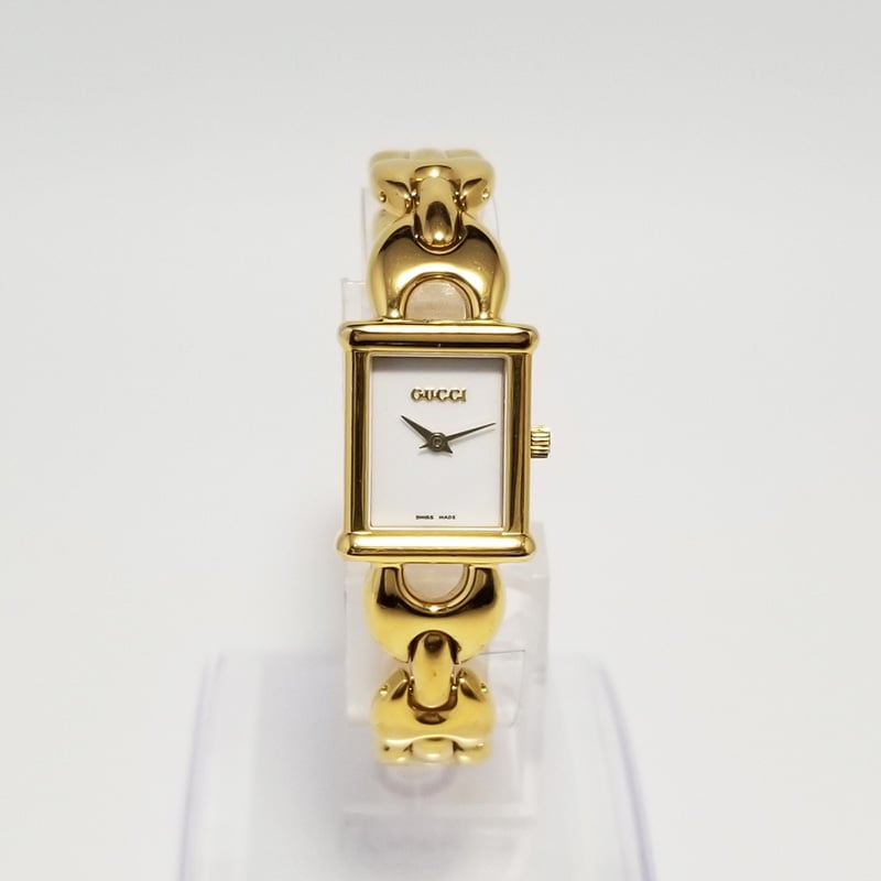グッチ 腕時計 チェンジベルト 1800L クォーツ ゴールド　レディース GUCCI グッチ レディース腕時計 チェンジベルト QZ GP レザー ゴールド