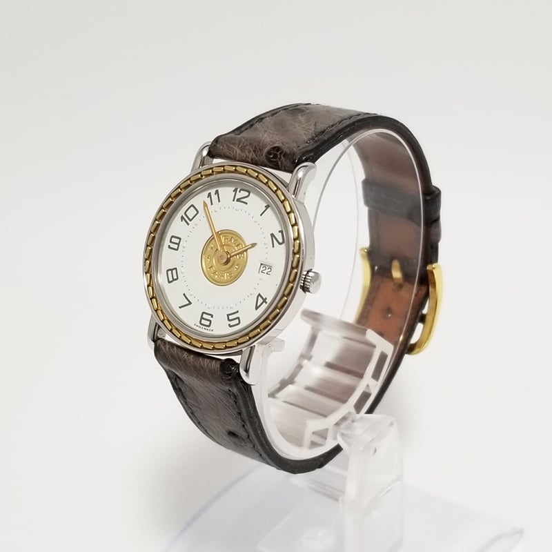 HERMES】エルメス レディース腕時計 セリエ オーストリッチ クオーツ