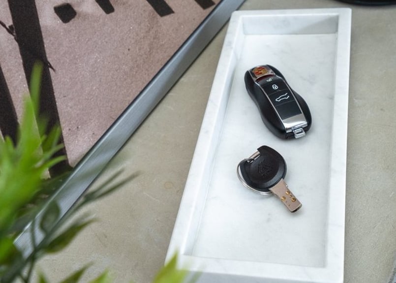 大理石のインテリアトレイ 天然大理石TRAY（トレイ）＿Lサイズ | happy storage