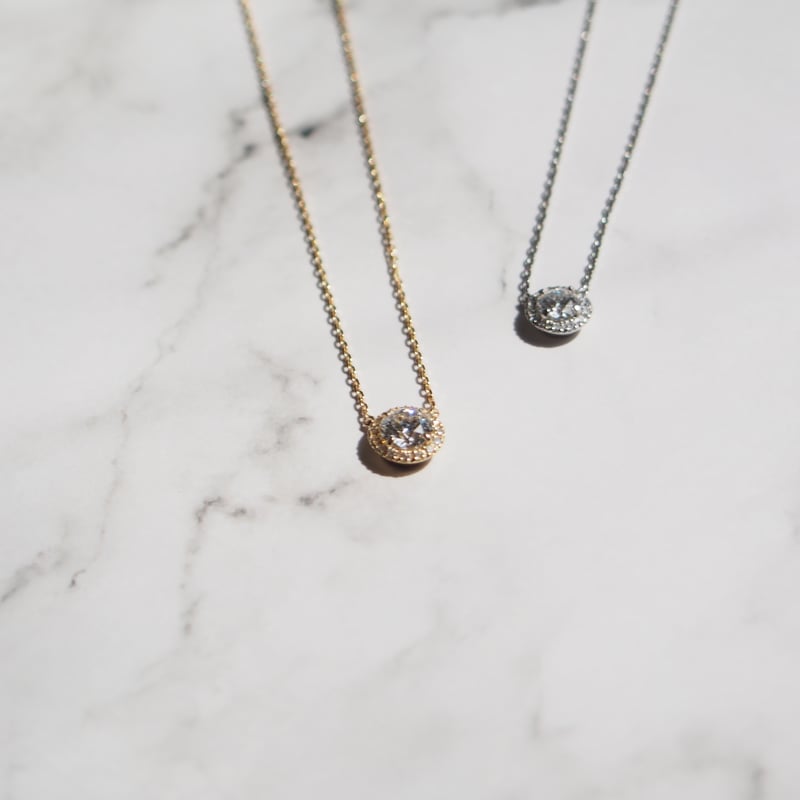 ダイヤモンド ヘイローネックレス 0.3ct［PT］ | Mare