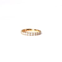 ハーフエタニティ　ダイヤモンドリング　0.85ct［18K］