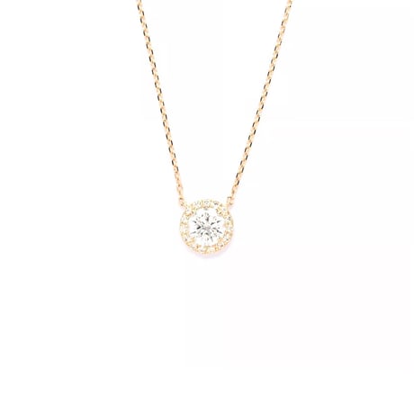 ダイヤモンド　ヘイローネックレス　　0.7ct［K18］