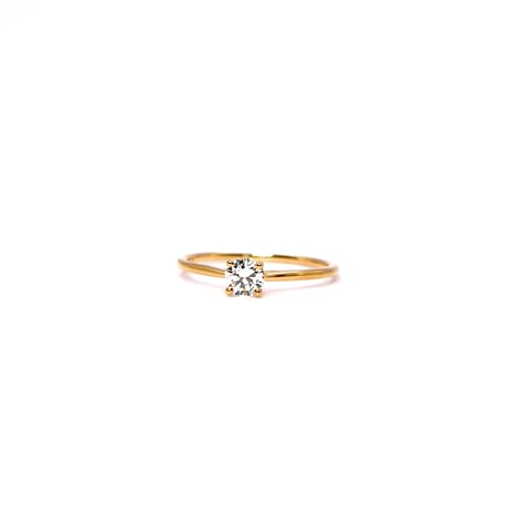 スキニーダイヤモンド　リング　0.1ct［K18］