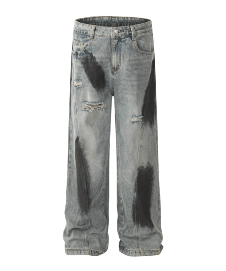 アートブリーチ ワイドデニムパンツ