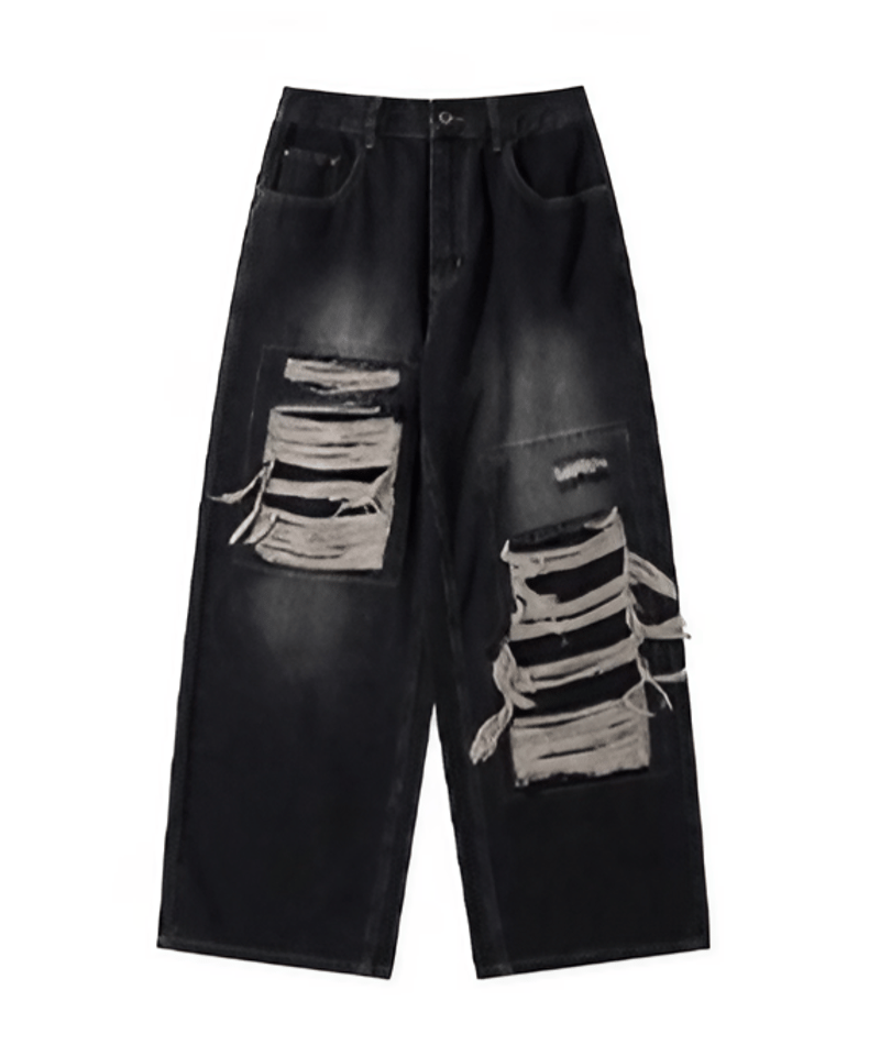 ダメージワイド デニムパンツ / 2color | ness.