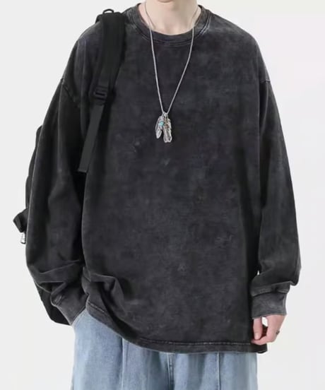ヴィンテージウォッシュド加工 ロングTシャツ