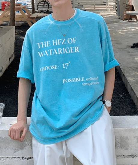 ヴィンテージレターロゴ ウォッシュドTシャツ / 4color
