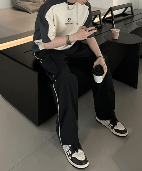 バイカラー ルーズシルエットTシャツ