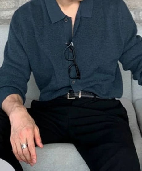 モダンシルエット Vネックカーディガン / 4color