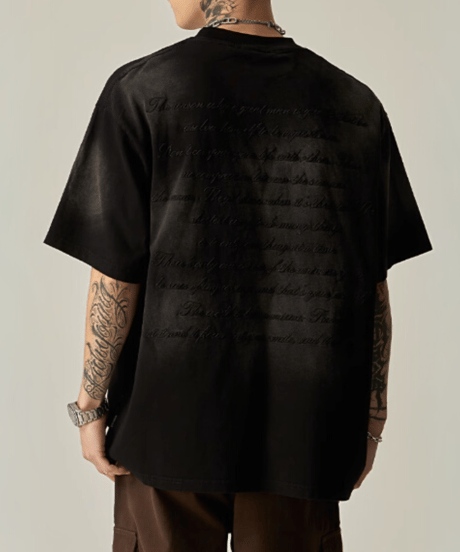 グラデーションスモーク スクリプトロゴTシャツ
