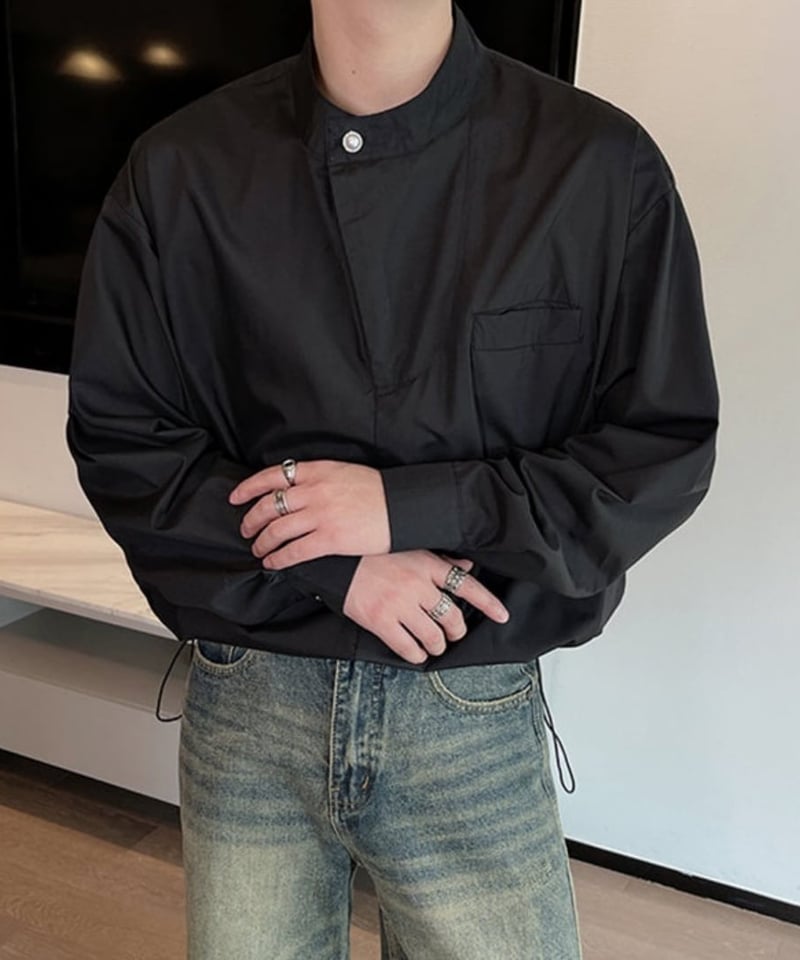 スタンドカラー プルオーバーシャツ / 2color | ness.