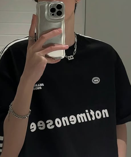 ストライプレタリング Tシャツ / 2color