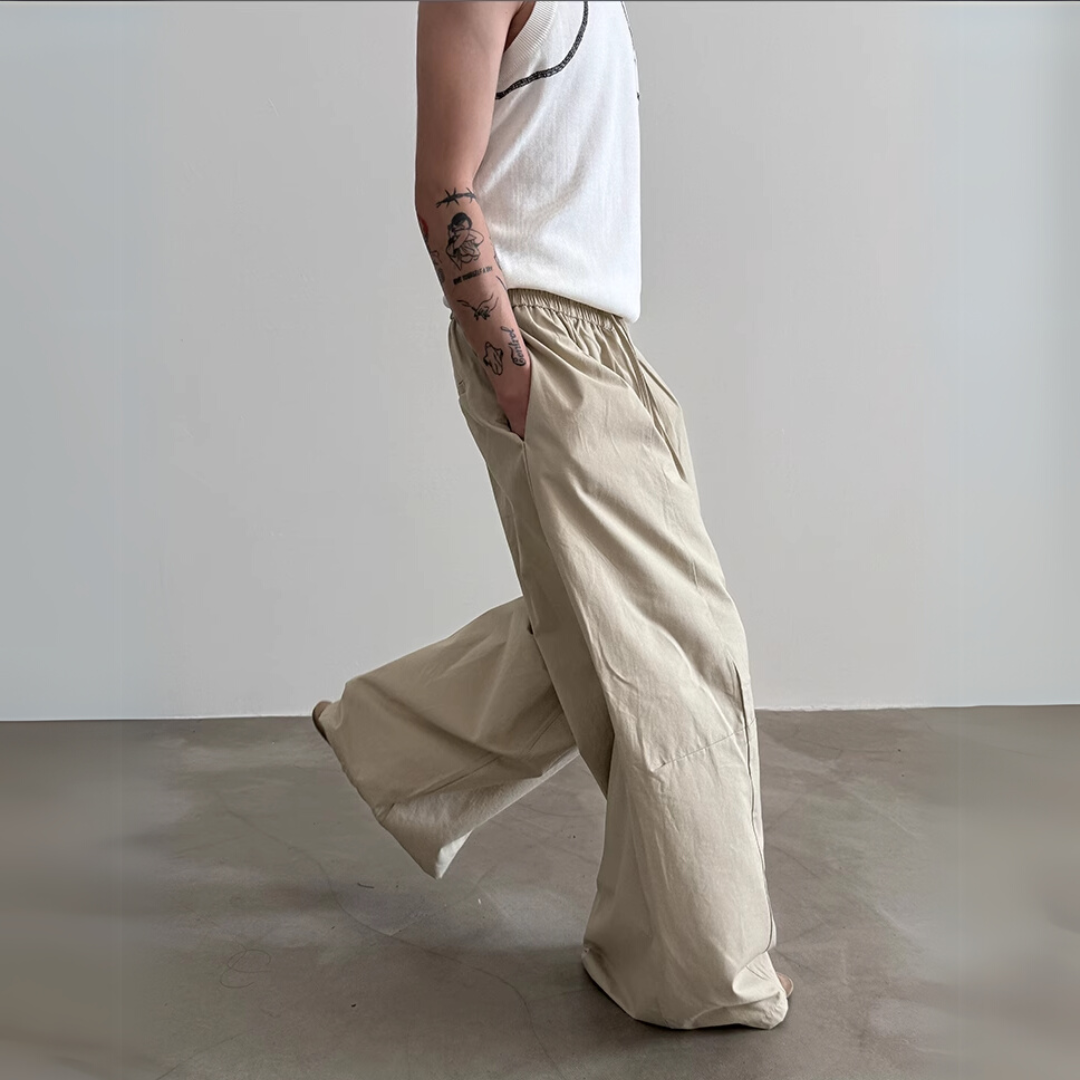 在庫限り】ドローストリング ワイドパンツ / 2color | ness.