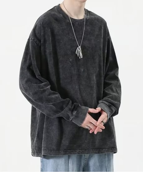 ヴィンテージウォッシュド加工 ロングTシャツ