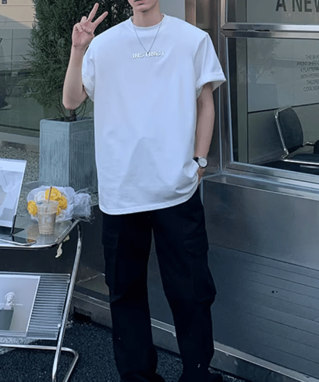 フロントプリント リラックスフィットTシャツ / 2color