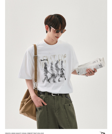 オーバーサイズ グラフィックプリント 半袖 Tシャツ  / 4color