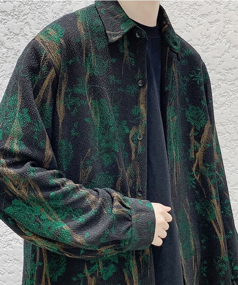 ヴィンテージ　シャツ　花柄 柄シャツ 花柄 ヴィンテージ風[品番：DCTW0004334]｜Decorative