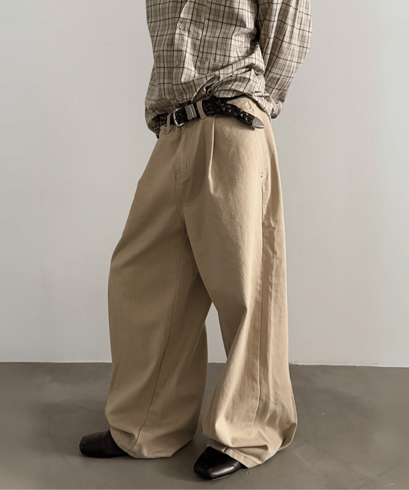 コットン ワイドシルエットパンツ / 2colors | ness.