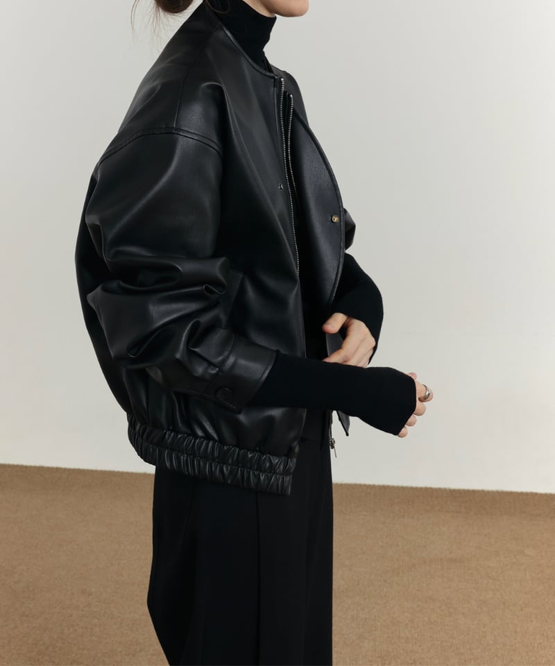 hippiness☆ヒッピネス　レザージャケット レザージャケット ライダース PUノーカラージャケット