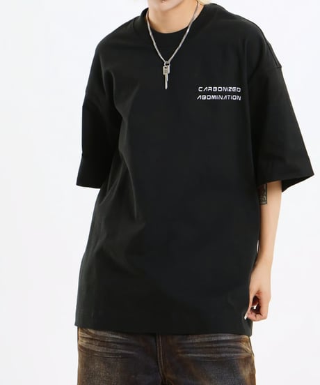 バックテキスト オーバーサイズTシャツ / 2color
