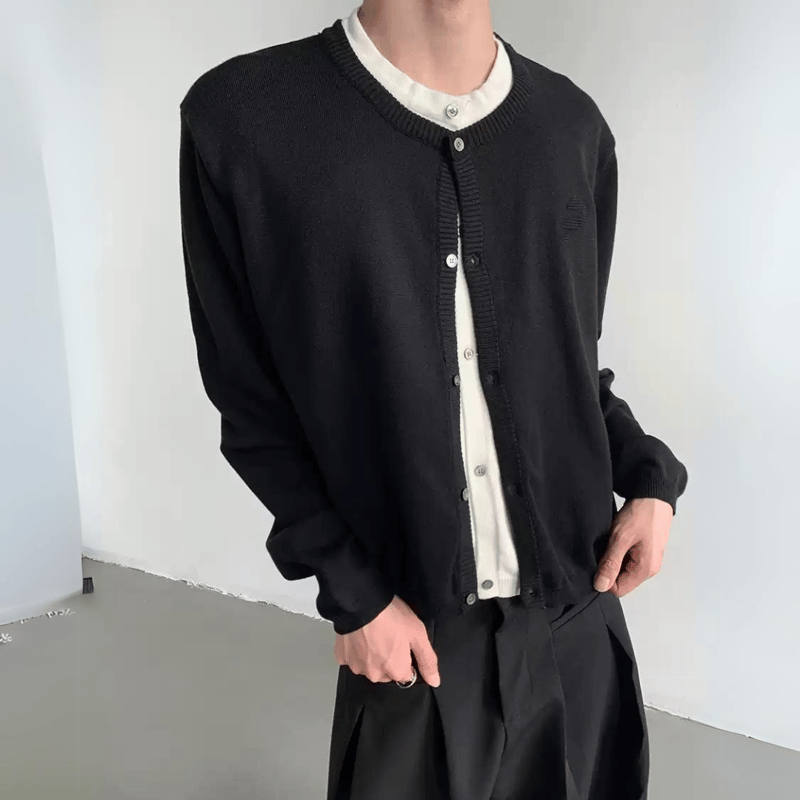 ラウンドネック カーディガン / 2color | ness 