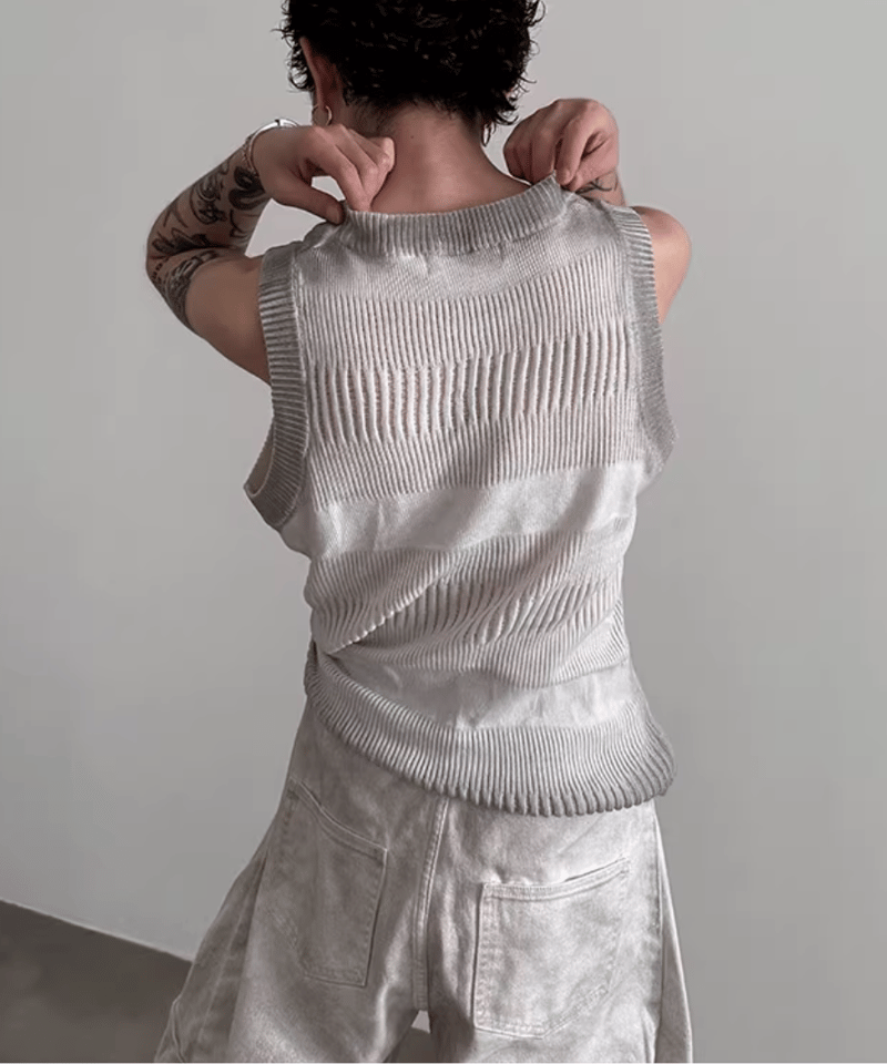 グラデーションリブニット タンクトップ / 2colors | ness.