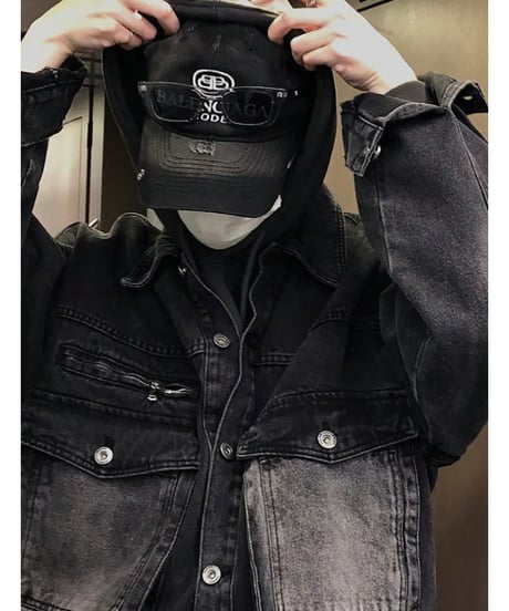 ヴィンテージウォッシュ オーバーサイズデニムジャケット